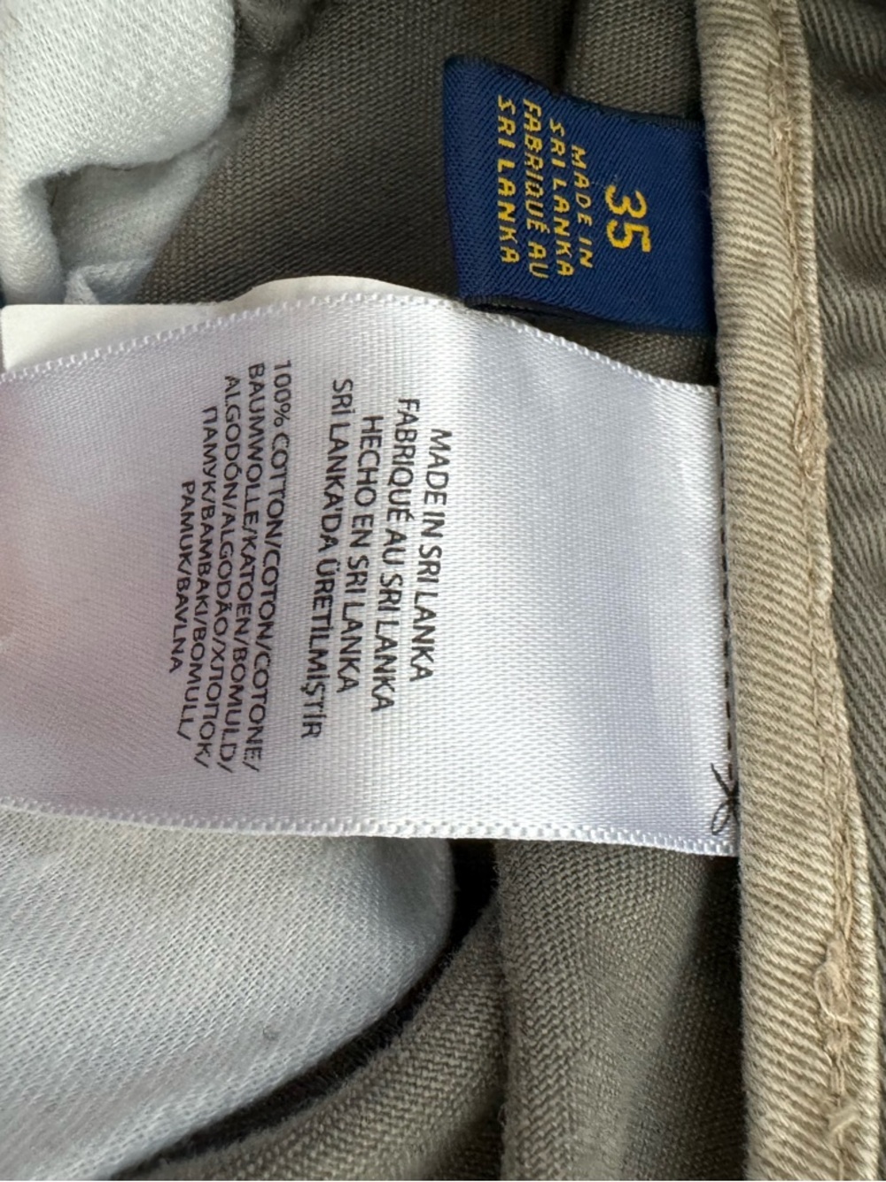 Polo Ralph Lauren Cargo Shorts Mens 35 Gray Cotton Utility Military - Picture 9 of 10